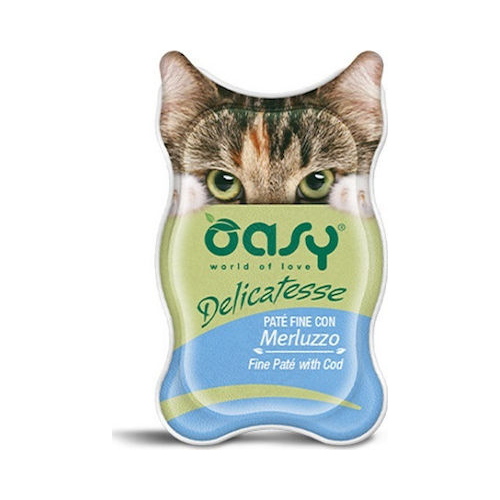 Oasy Wet Cat DELICATESSE консерва для котів з тріски 85 гр 342306