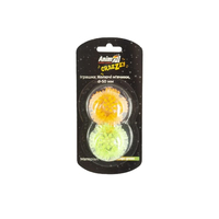 ACrazZzy Іграшка Колючі м'ячики помаранчеві-зелені для котів