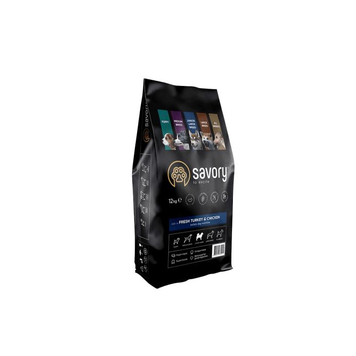 Корм Savory Junior Large rich in Fresh Turkey and Chicken