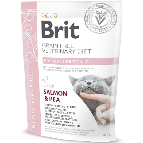 Brit GF Veterinary Diets Cat Hypoallergenic 400 g 170961/528387