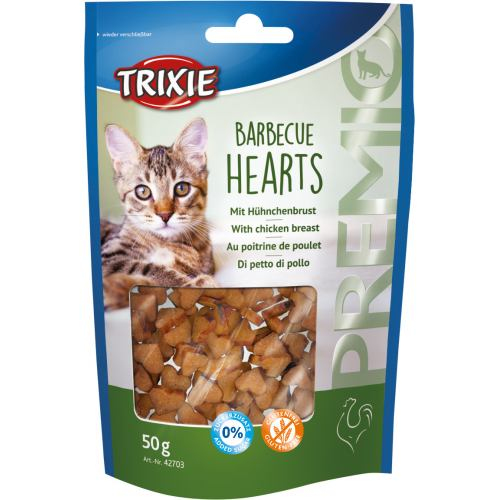 Ласощі Trixie Premio Barbecue Hearts для котів, курка,