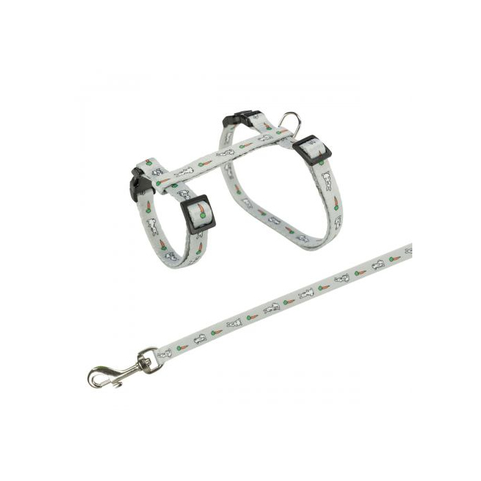 Шлейка з повідцем Trixie для кролика з морквинами нейлон