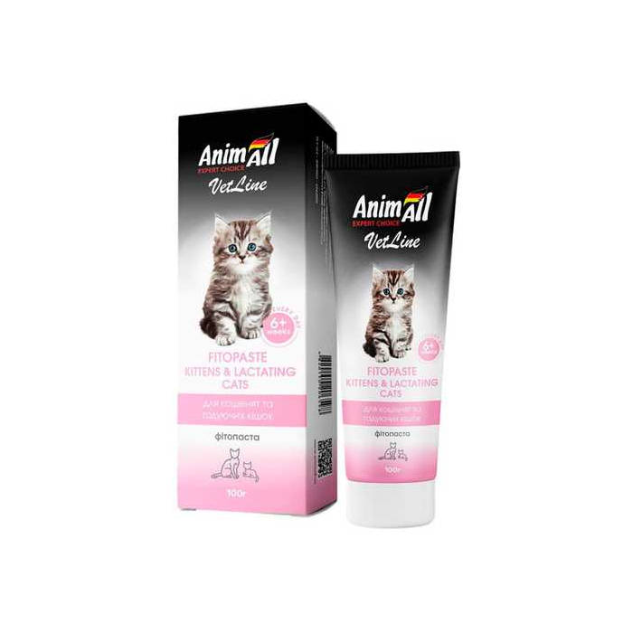 АнимАлл ВетЛайн фитопаста для котят и кормящих кошек, 100 гр (6/Х/Х) 150565