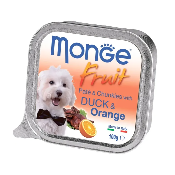 Monge DOG FRUIT Duck Orange паштет для собак з качкою та апельсином