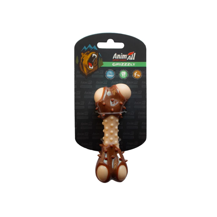 AGrizZzly Іграшка для собак кісточка з ароматом м'яса 13,5см 149155