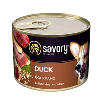 Savory DOG Can Gourmand Duck для дорослих собак усіх порід, з качкою, консерва,