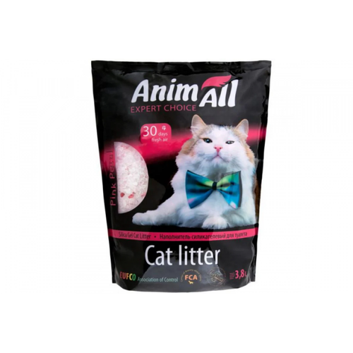 AnimAll Рожева Пелюстка наповнювач силікагелевий для котячого туалет , 3,8 л
