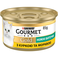 Gourmet Gold Savoury Cake Chicken Carrot консерва для котів ніжні биточки з куркою та морквою