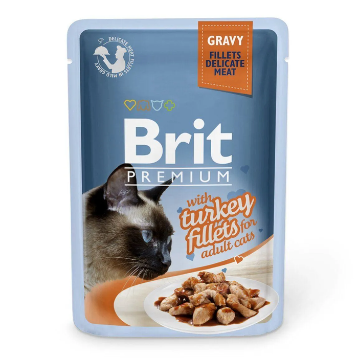 Brit Premium CAT Pouch для котів, філе індички в соусі, пауч 85 г 111251/531