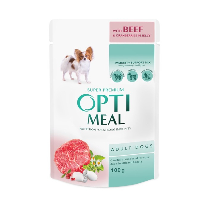 Optimeal Salmon & Blueberries cream sauce для собак з лососем та лохиною в крем соусі