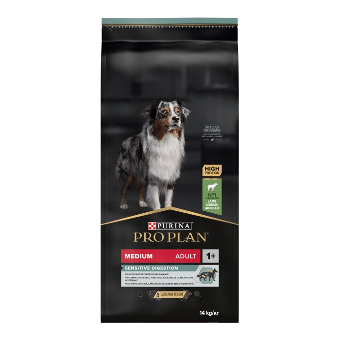 ProPlan Medium Adult 1+ Sensitive Digestion Lamb для дорослих собак середніх порід з чутливим травленням, з ягням