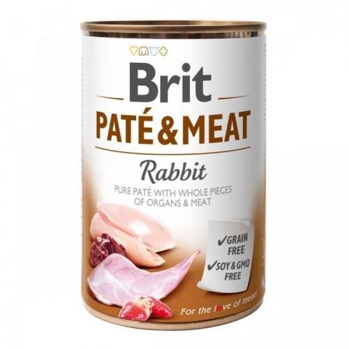 Вологий корм Brit Pate & Meat Rabbit для собак з кроликом консерва