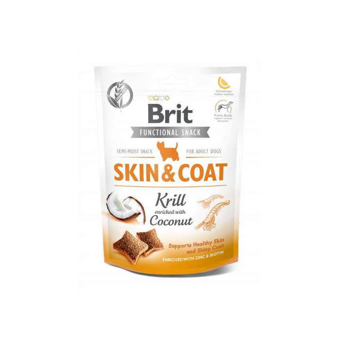 Ласощі Brit Care DOG Skin and Coat для шкіри та шерсті кріль з кокосом