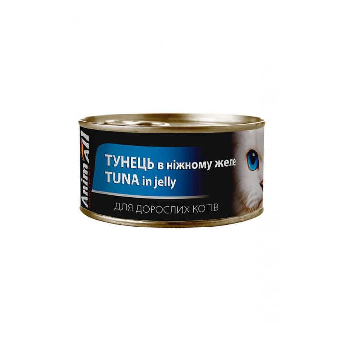 AnimAll вологий корм для котів з тунцем у ніжному желе