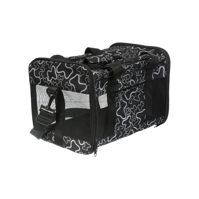 Сумка-переноска Trixie для собак Adrina з поліестеру чорна з кісточками до 7кг 26*27*42см 2889