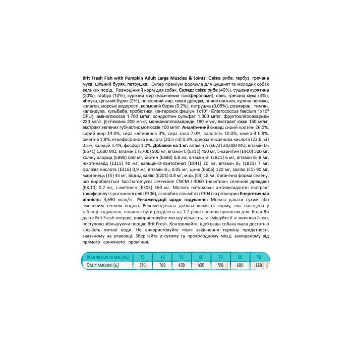 Brit Fresh Fish Pumpkin Adult Large