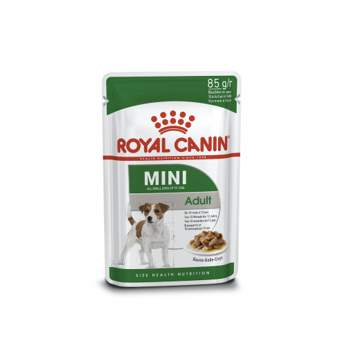 Mini Adult вологий корм у соусі для дорослих собак дрібних розмірів, пауч 85г 10960019 Royal Canin