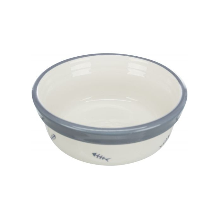 Миска Trixie Eat on Feet для котів, подвійна на металевій підставці, керамічна, 12 см, 2х300 мл