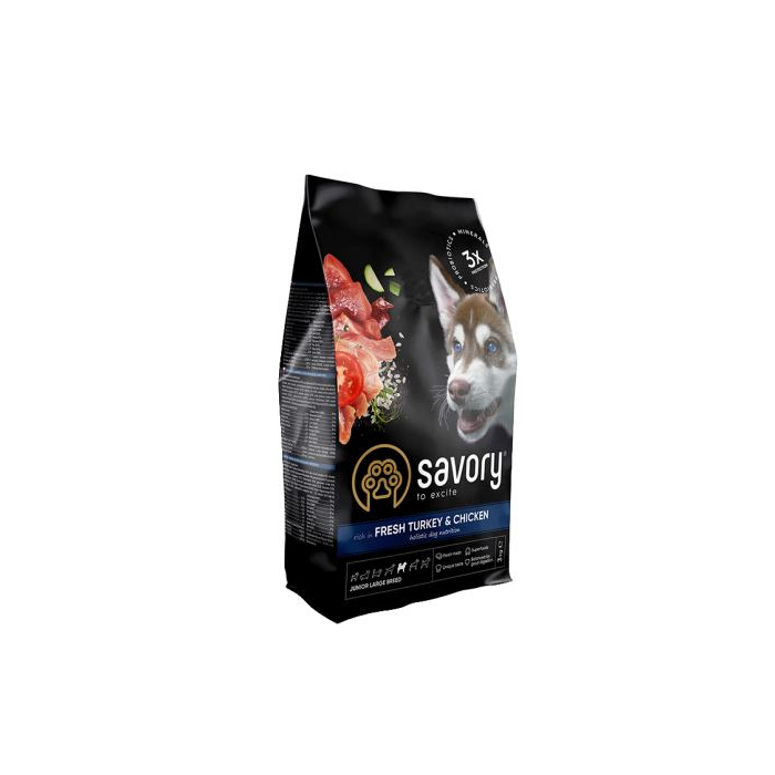 Корм Savory Junior Large rich in Fresh Turkey and Chicken