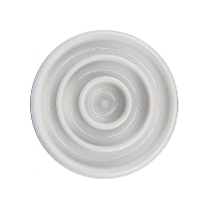 Миска Trixie для собак Повільне годування сіра пластик та термопласна гума 0,45л 23см