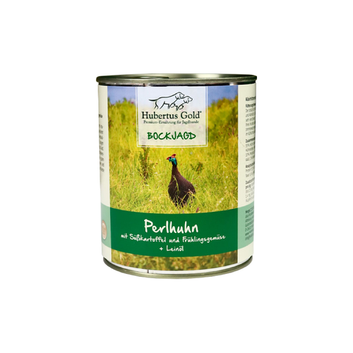 Товары для Собак HUBERTUS GOLD  Цесарка з солодкою картоплею, овочами та лляною олією, 800г 1000670 Hubertus Gold Німеччина
