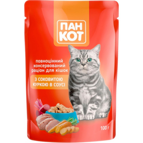 ПанКот пауч з соковитою куркою в соусі