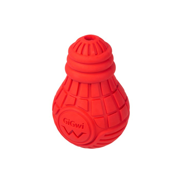 Іграшка для собак Лампочка резинова GiGwi Bulb Rubber, гума, M, червона 2337 GIGwi