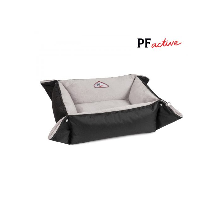 Лежак-трансформер Pet Fashion Simon сірий та чорний для собак 54х66х20см