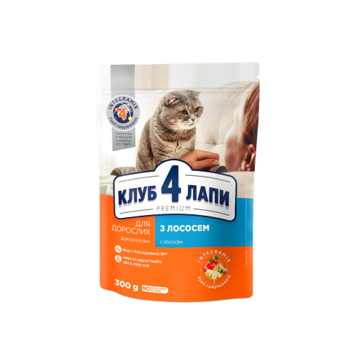 Клуб 4 Лапи CAT Salmon для котів з лососем 0,3кг