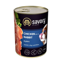 Savory DOG Can All breeds Puppy Rabbit вологий корм для цуцинят з кроликом 400г