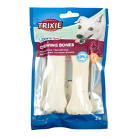 Кісточка Trixie для собак Denta Fun пресована жувальна з качкою натуральна шкіра 12см