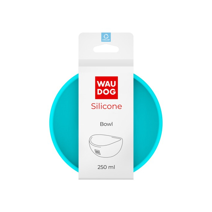 Миска WAUDOG Silicone, 250 мл блакитний 50812 Collar
