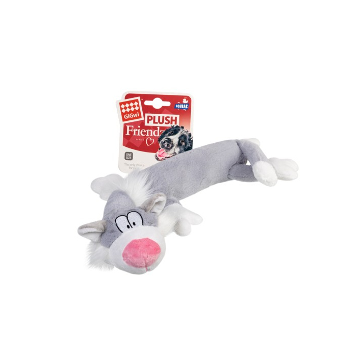 Іграшка для собак Кіт з пищалкою / тканина GiGwi Plush, плюш, штучне хутро, 63 см 75227 GIGwi