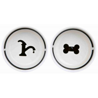 Миски Trixie Eat on Feet для собак, на металевій підставці, керамічні, 13 см, 2х250мл