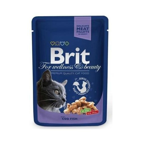 Вологий Корм Brit Premium Cat pouch 100 g тріска
