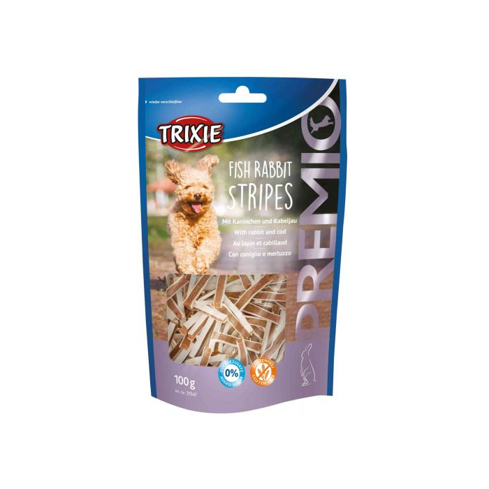 Ласощі Trixie Premio Fish Rabbit Stripes для собак, з рибою та кроликом, 100 г 31547