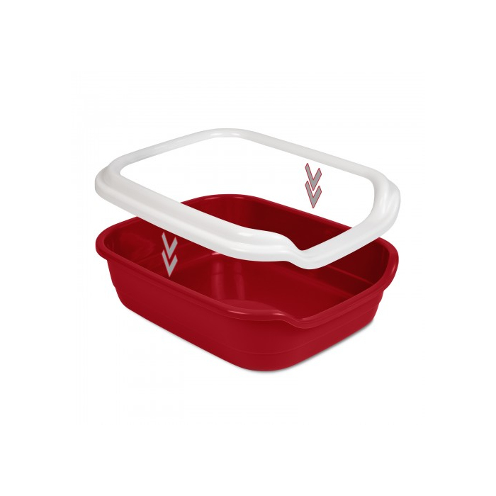 Туалет для котів Comfort бордовий L 49х39х15см