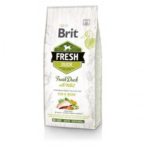 Brit Fresh DOG Duck with Millet Run Work для активних собак з качкою та пшоном